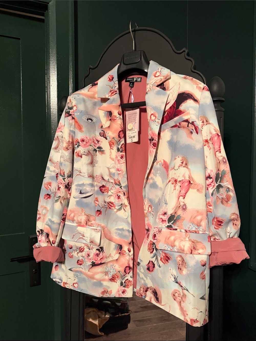 Johnny Wujek cherub print Blazer